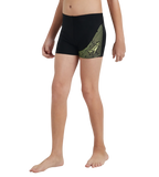 Boy's Endurance 10 Medley Logo Aquashort - Black & Lemon Drizzle