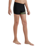 Boy's Endurance 10 Medley Logo Aquashort - Black & Lemon Drizzle