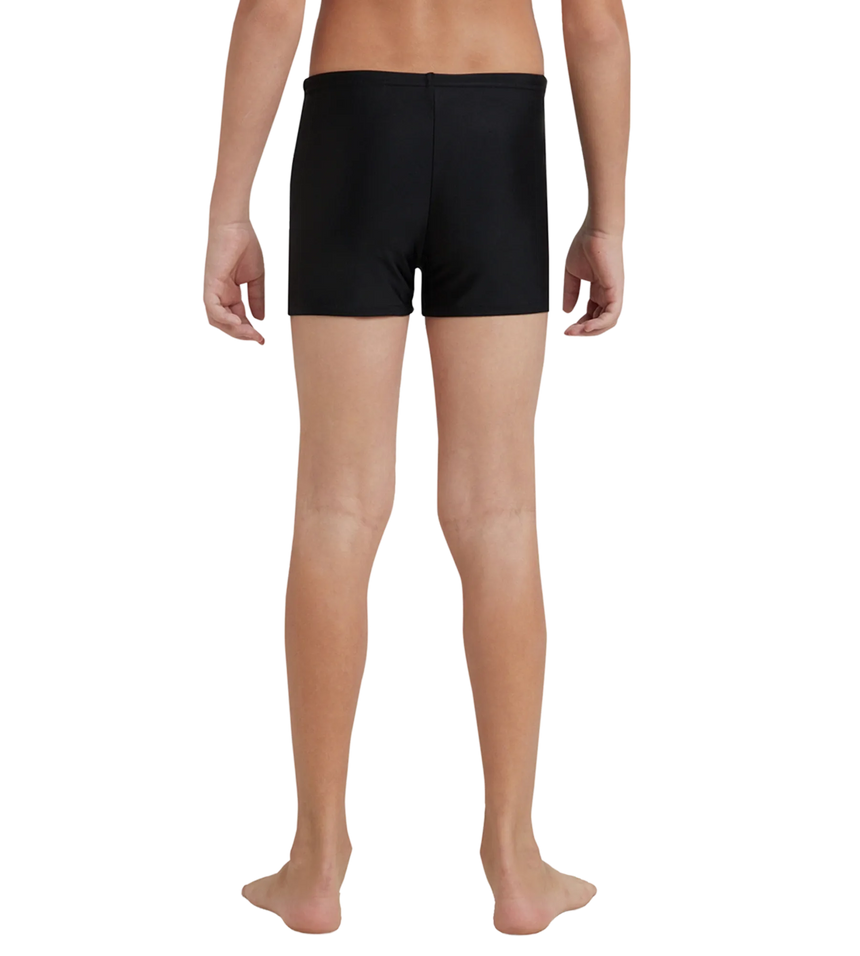 Boy's Endurance 10 Medley Logo Aquashort - Black & Lemon Drizzle