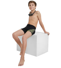 Boy's Endurance 10 Medley Logo Aquashort - Black & Lemon Drizzle