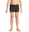 Boy's Endurance 10 Hexagon Print Tech Placement Aquashort - Black & Phoenix Red