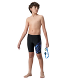 Boy's Endurance10 Medley Gala Logo Jammer - Black, Periwinkle Blue & Deep Saffire