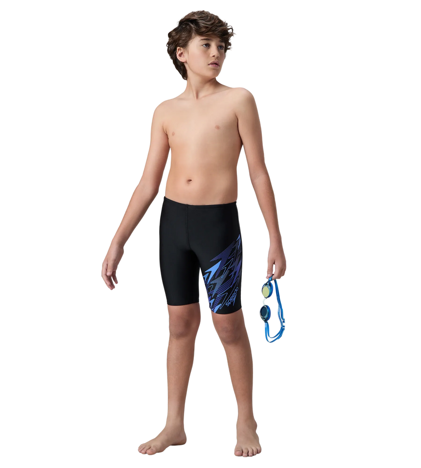 Boy's Endurance10 Medley Gala Logo Jammer - Black, Periwinkle Blue & Deep Saffire