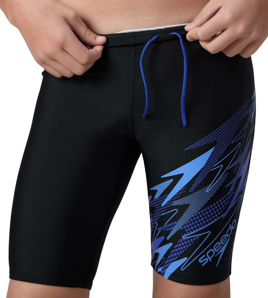 Boy's Endurance10 Medley Gala Logo Jammer - Black, Periwinkle Blue & Deep Saffire