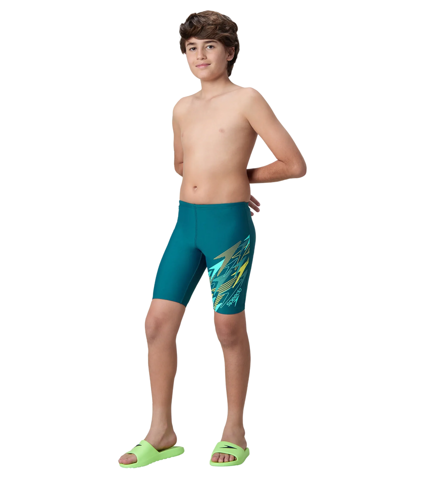 Boy's Endurance10 Medley Gala Logo Jammer - Dark Teal, Arctic Glass & Lemon Drizzle