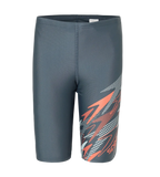 Boy's Endurabrite Medley Gala Logo Jammer - Grey Lead, Tropic Coral & Evening Grey