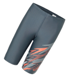 Boy's Endurabrite Medley Gala Logo Jammer - Grey Lead, Tropic Coral & Evening Grey