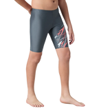 Boy's Endurabrite Medley Gala Logo Jammer - Grey Lead, Tropic Coral & Evening Grey
