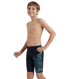 Boy's Endurance10 Tide Print Sports Gala Logo Jammer - True Navy & Arctic Glass