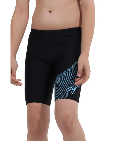 Boy's Endurance Medley Logo Jammer - True Navy  &  Picton Blue_1