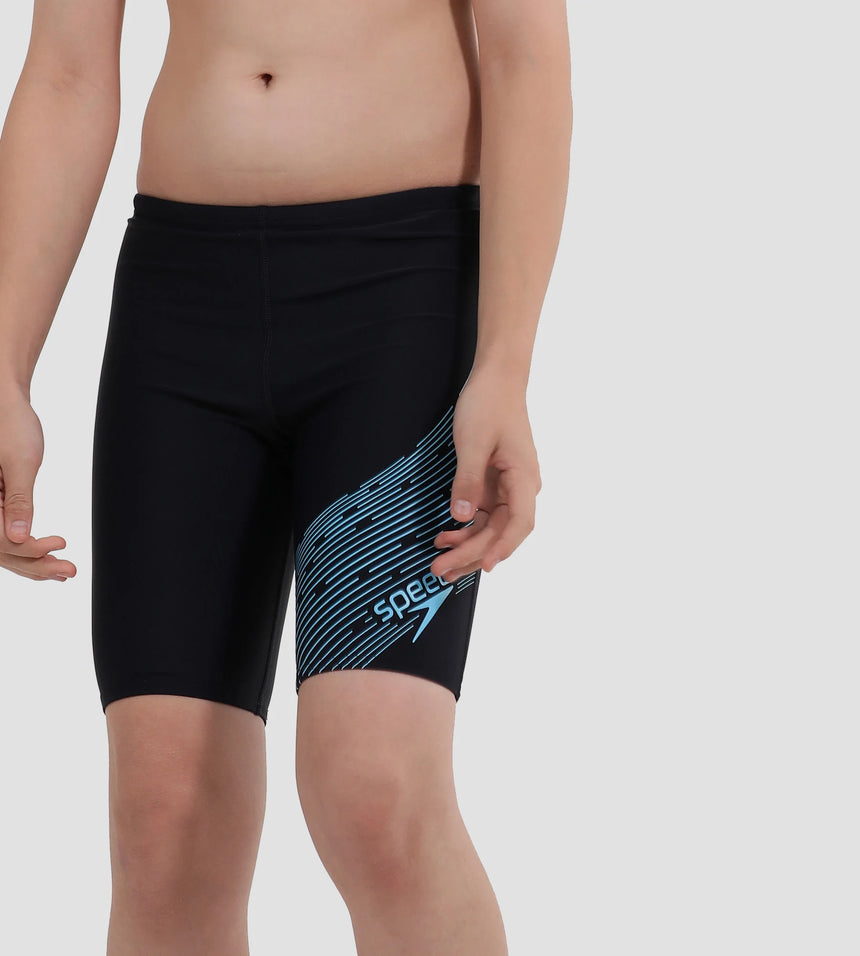 Boy's Endurance 10 Medley Logo Jammer - True Navy & Picton Blue