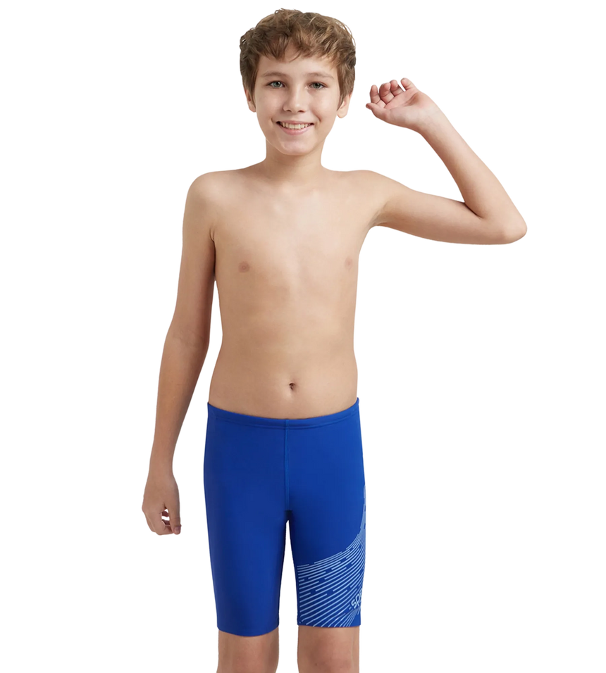 Boy's Endurance 10 Medley Logo Jammer - True Cobalt & Curious Blue