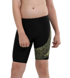 Boy's Endurance 10 Medley Logo Jammer - Black & Lemon Drizzle