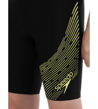 Boy's Endurance 10 Medley Logo Jammer - Black & Lemon Drizzle