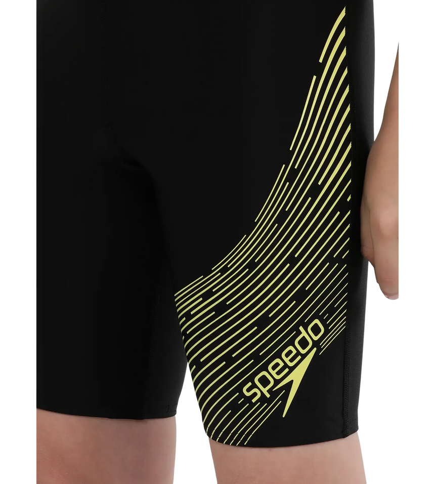 Buy Speedo Medley Logo Jammer Black-Lemon-Drizzle Swimwear Online