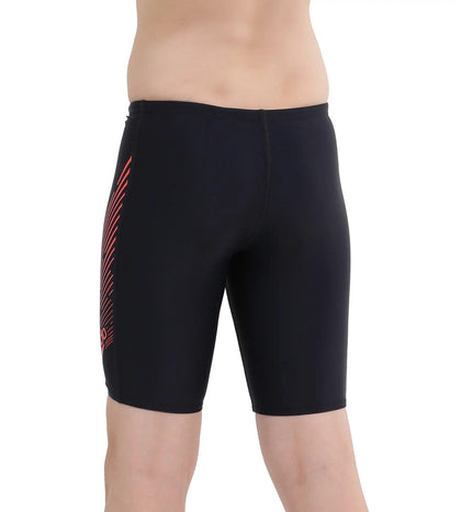 Boy's Endurance Medley Logo Jammer - True Navy  &  Watermelon_4