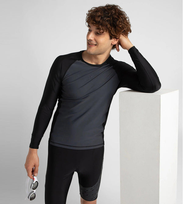 Men's Endurance 10 Long Sleeve Suntop - Oxid Grey & Black