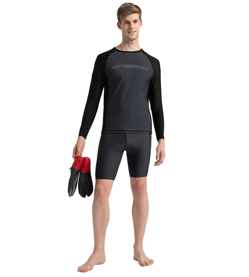 Men's Endurance10 Long Sleeve Suntop - Oxid Grey & Black