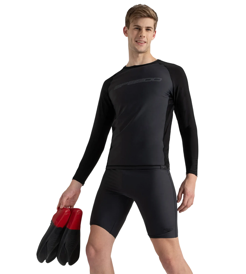 Men's Endurance10 Long Sleeve Suntop - Oxid Grey & Black