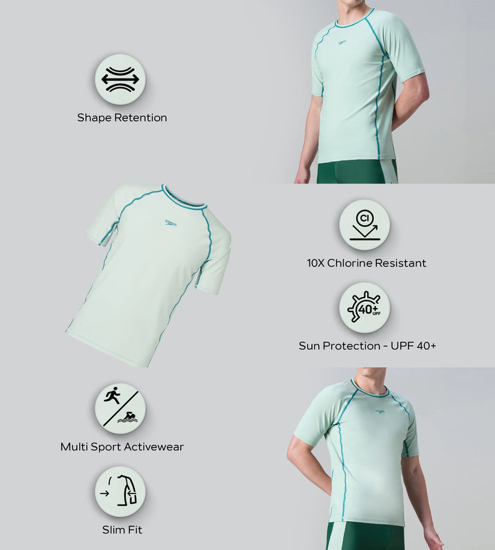 Men's Endurabrite Short Sleeve Suntop - Pale Adventure & Kai Green