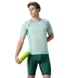 Men's Endurabrite Short Sleeve Suntop - Pale Adventure & Kai Green