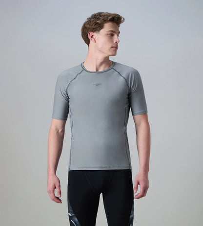 Men's Enduraflex Short Sleeve Suntop - Coin Grey & Electric Lime