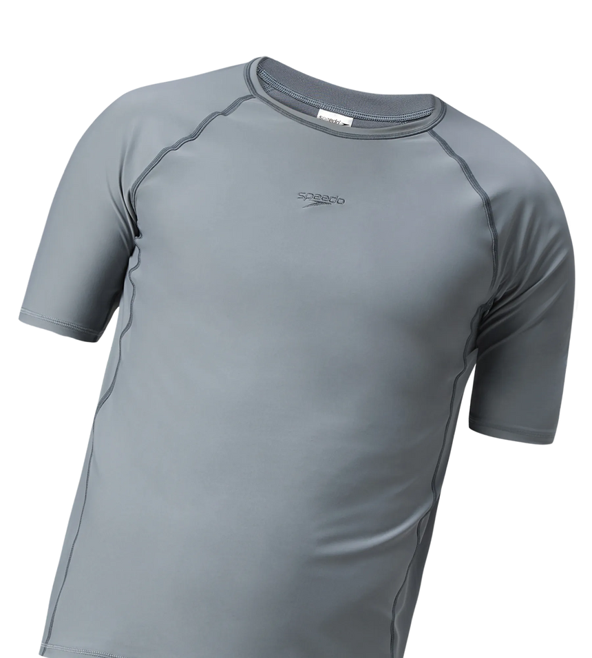 Men's Enduraflex Short Sleeve Suntop - Coin Grey & Electric Lime
