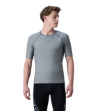 Men's Enduraflex Short Sleeve Suntop - Coin Grey & Electric Lime