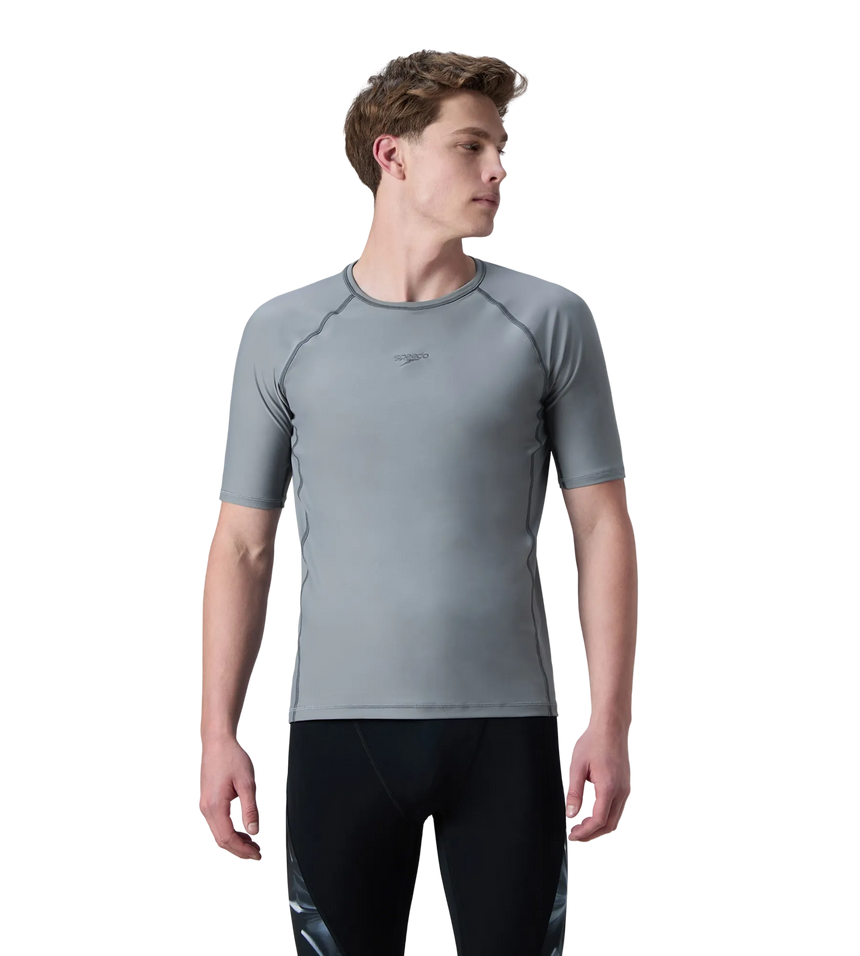 Men's Enduraflex Short Sleeve Suntop - Coin Grey & Electric Lime