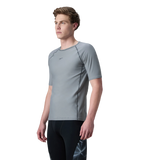 Men's Enduraflex Short Sleeve Suntop - Coin Grey & Electric Lime
