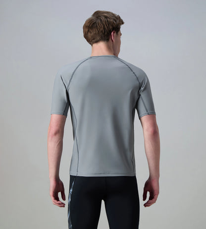 Men's Enduraflex Short Sleeve Suntop - Coin Grey & Electric Lime