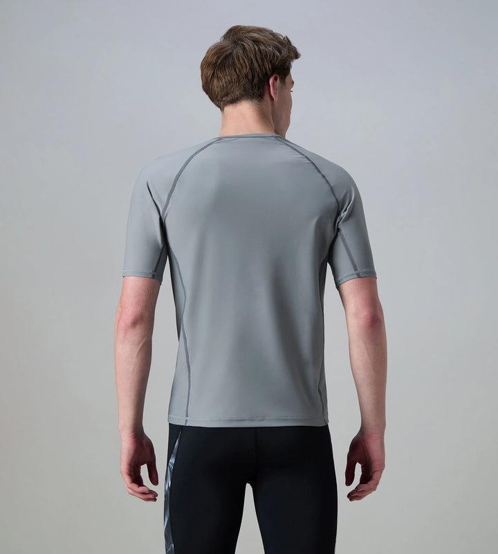 Men's Enduraflex Short Sleeve Suntop - Coin Grey & Electric Lime