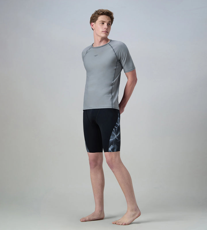 Men's Enduraflex Short Sleeve Suntop - Coin Grey & Electric Lime