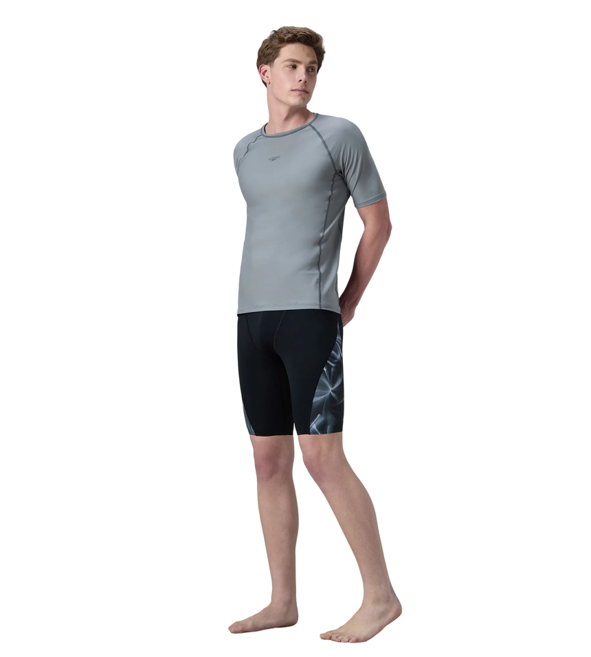 Men's Enduraflex Short Sleeve Suntop - Coin Grey & Electric Lime