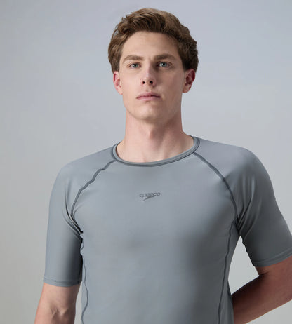 Men's Enduraflex Short Sleeve Suntop - Coin Grey & Electric Lime