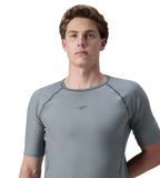 Men's Enduraflex Short Sleeve Suntop - Coin Grey & Electric Lime
