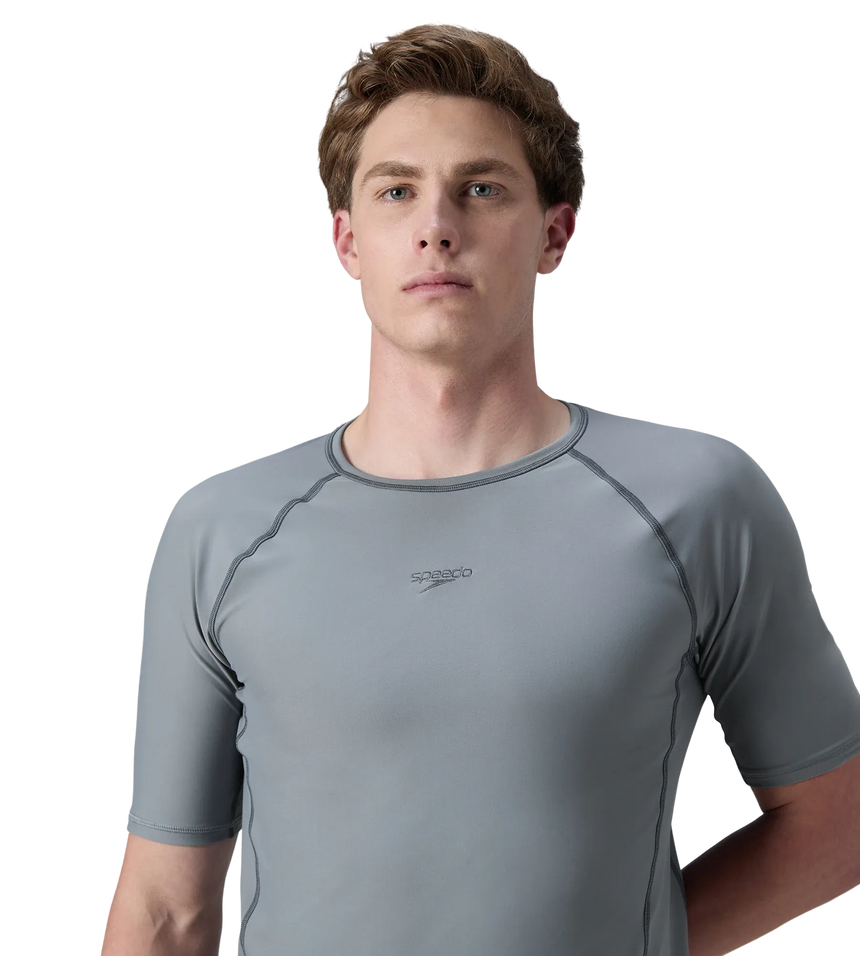 Men's Enduraflex Short Sleeve Suntop - Coin Grey & Electric Lime