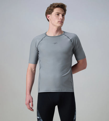 Men's Enduraflex Short Sleeve Suntop - Coin Grey & Electric Lime