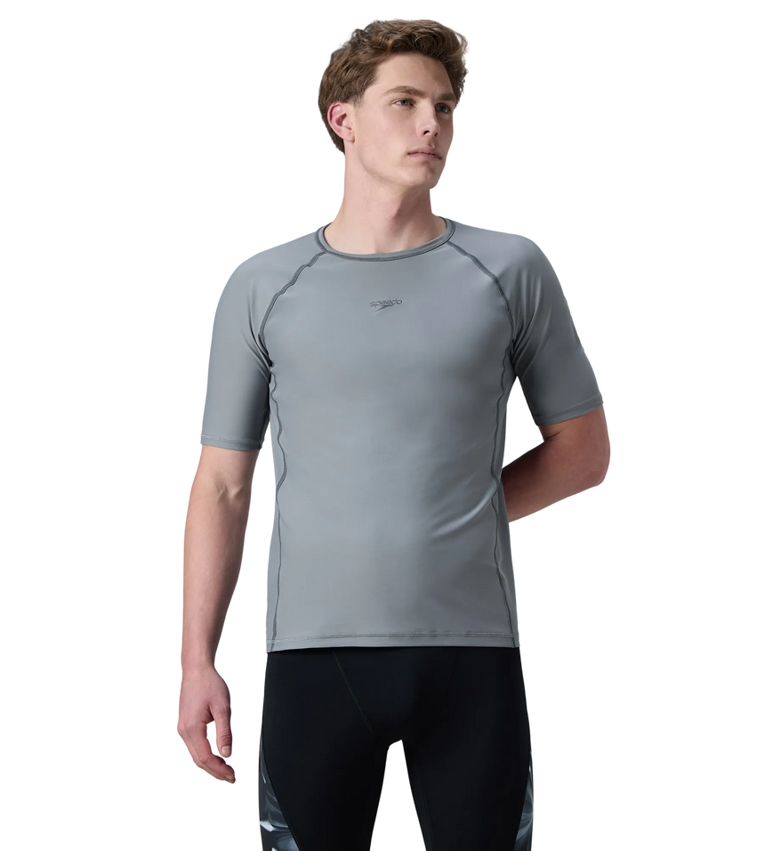 Men's Enduraflex Short Sleeve Suntop - Coin Grey & Electric Lime