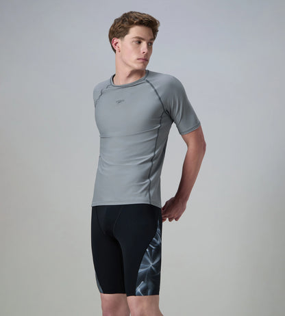 Men's Enduraflex Short Sleeve Suntop - Coin Grey & Electric Lime