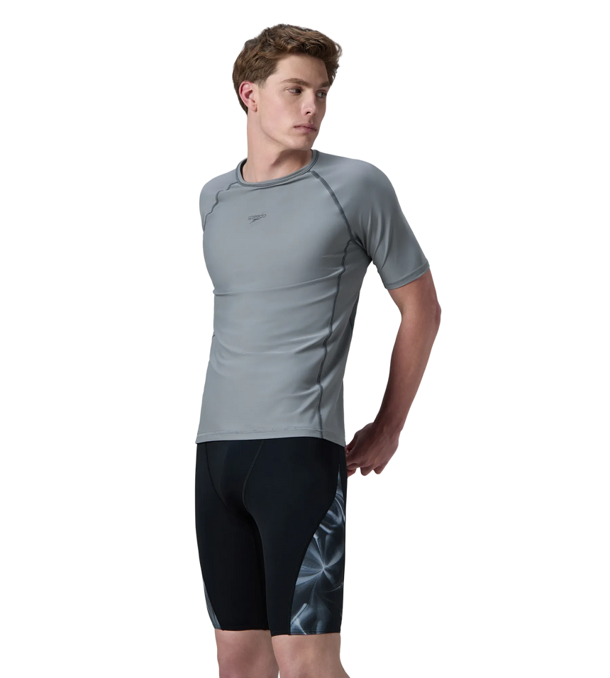Men's Enduraflex Short Sleeve Suntop - Coin Grey & Electric Lime