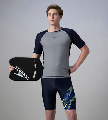 Men's Enduraflex Short Sleeve Suntop - Coin Grey & True Navy