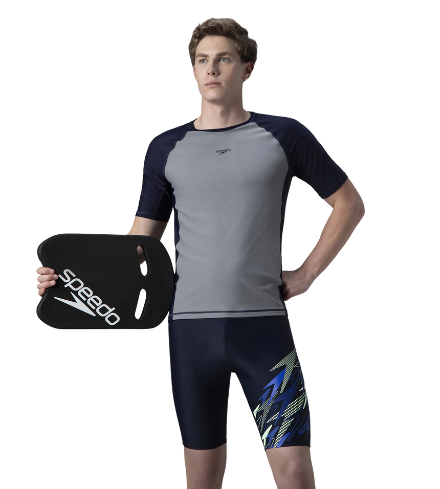 Men's Enduraflex Short Sleeve Suntop - Coin Grey & True Navy