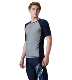 Men's Enduraflex Short Sleeve Suntop - Coin Grey & True Navy