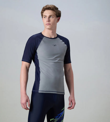 Men's Enduraflex Short Sleeve Suntop - Coin Grey & True Navy