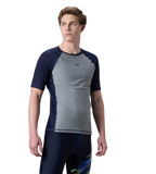 Men's Enduraflex Short Sleeve Suntop - Coin Grey & True Navy