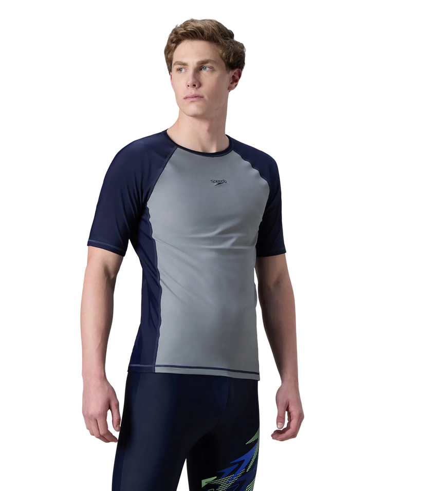 Men's Enduraflex Short Sleeve Suntop - Coin Grey & True Navy