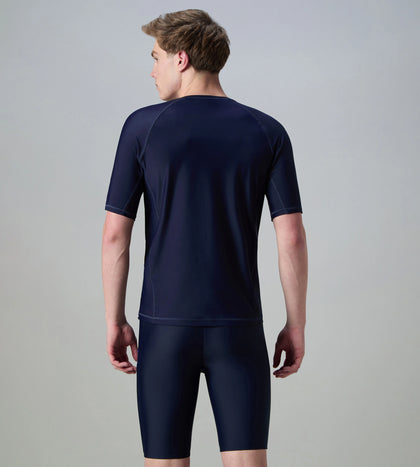 Men's Enduraflex Short Sleeve Suntop - Coin Grey & True Navy