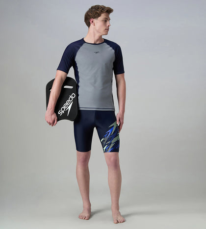 Men's Enduraflex Short Sleeve Suntop - Coin Grey & True Navy
