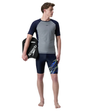 Men's Enduraflex Short Sleeve Suntop - Coin Grey & True Navy